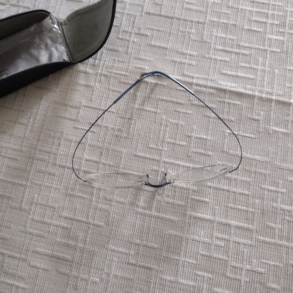 Silhouette 7700 40 6054 Titanium Blue Rimless Eyeglasses Frames + Case